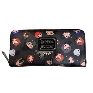 Harry Potter LoungeFly Chibi Character Full Zip Wallet